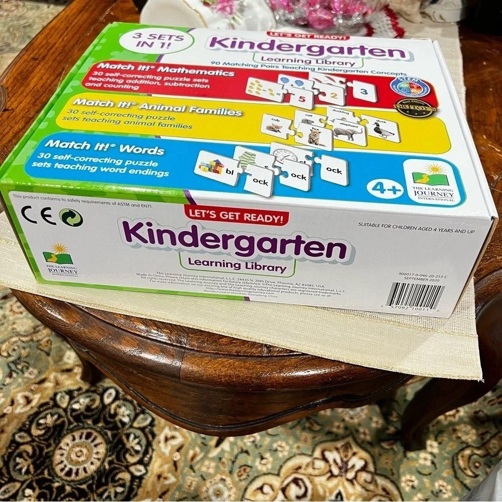 Kindergarten Learning Library 3 Sets in 1 Mathematics Animal Families And Words
